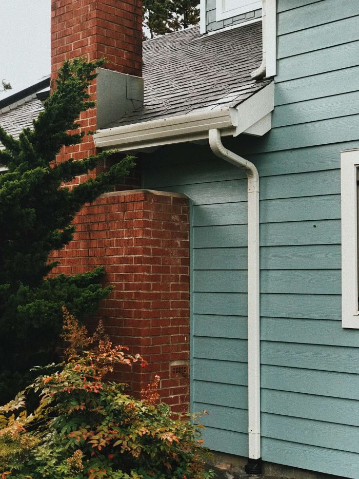 gutter system on house
